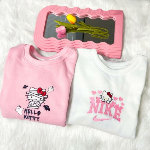 Hello Kitty Embroidery Couple Sweatshirt