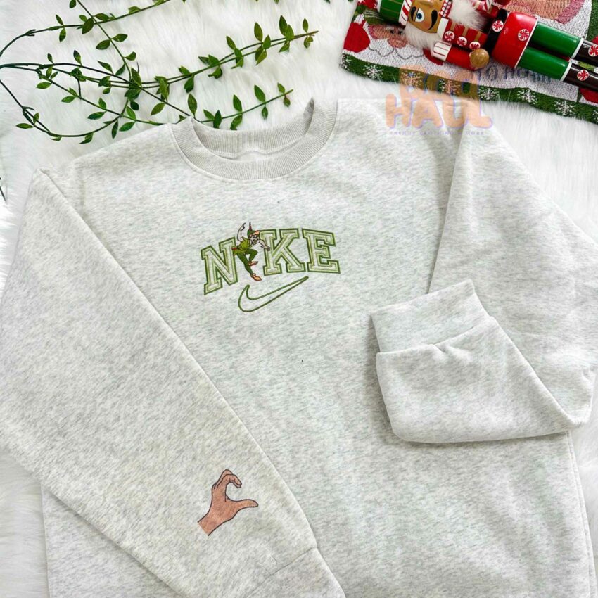Tinker Bell and Peter Pan Couple Embroidered Sweatshirt