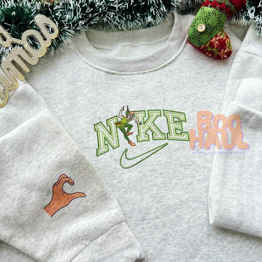 Tinker Bell and Peter Pan Couple Embroidered Sweatshirt