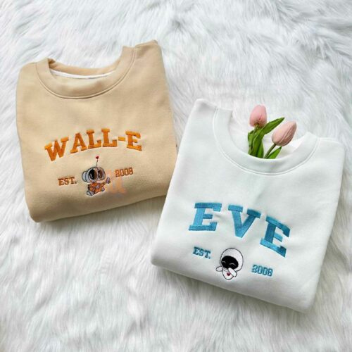Wall-E and Eve Version 2 – Embroidered Shirt