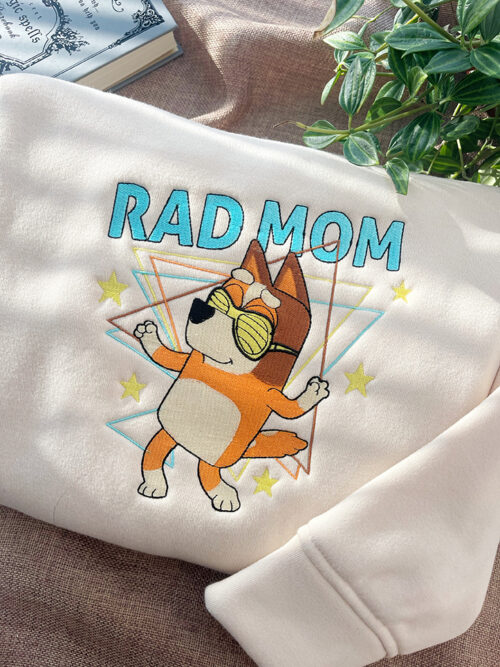 Bluey Rad Dad and Rad Mom – Embroidered Shirts