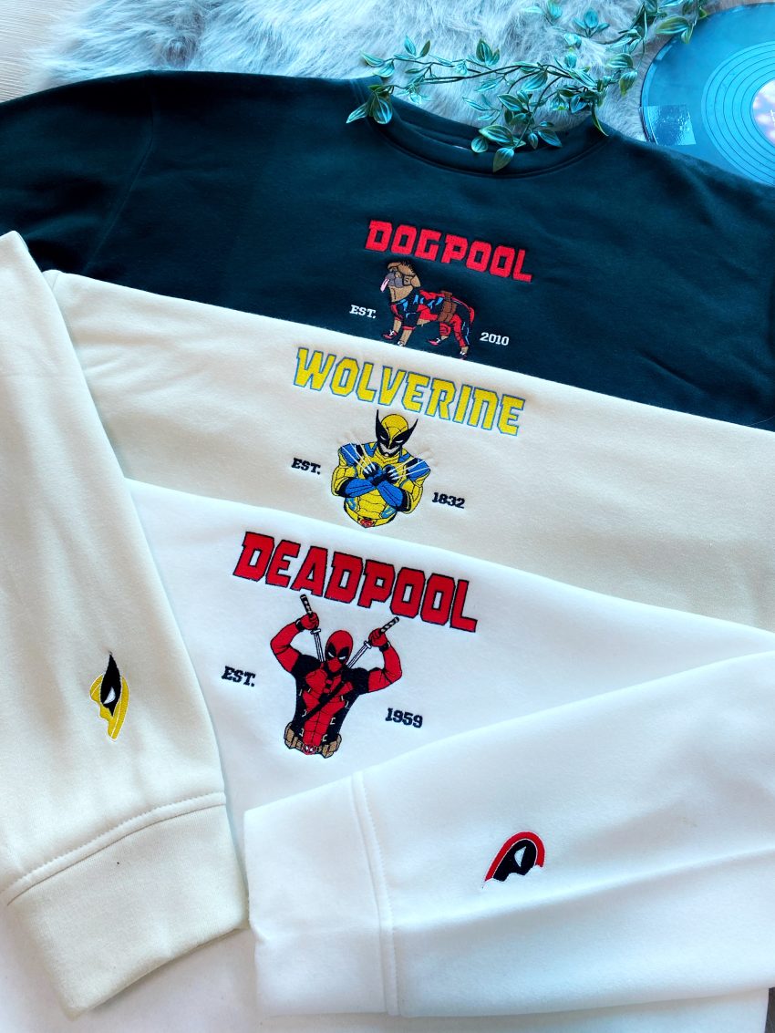 Deadpool, Dogpool And Wolverine – Embroidered Shirts