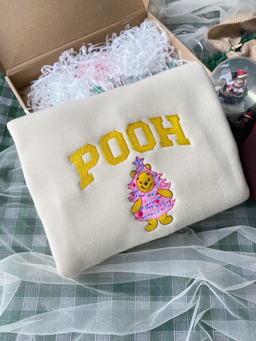 Christmas Winnie The Pooh – Embroidered Shirts