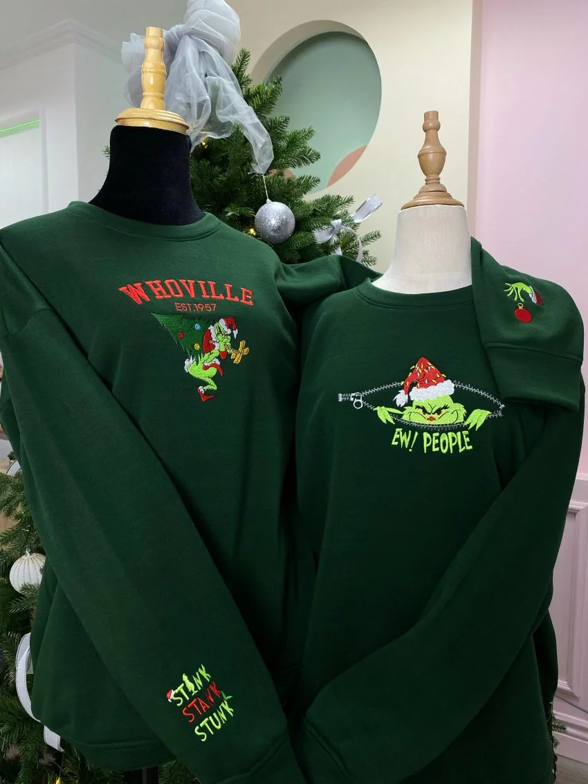 The Grinch Christmas – Embroidered Shirts