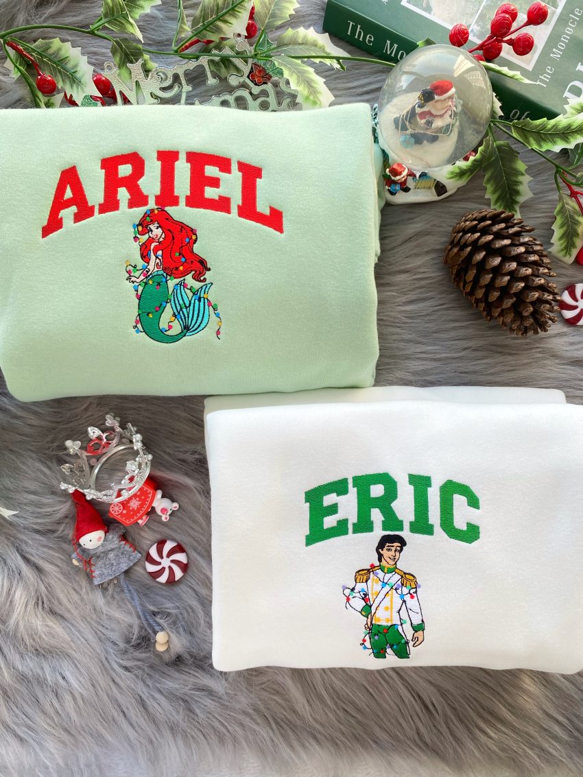 Christmas The Little Mermaid – Embroidered Shirts