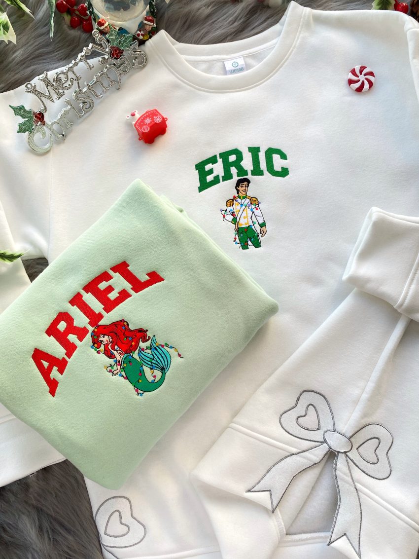 Christmas The Little Mermaid – Embroidered Shirts