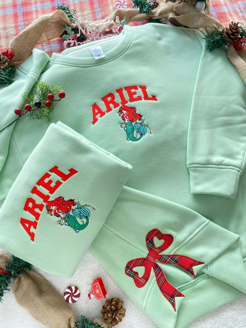 Christmas The Little Mermaid Girl Edition – Embroidered Shirts