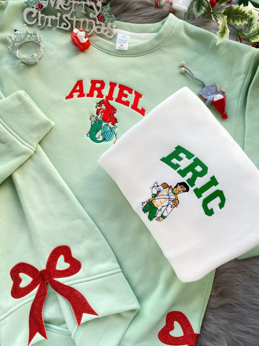 Christmas The Little Mermaid – Embroidered Shirts