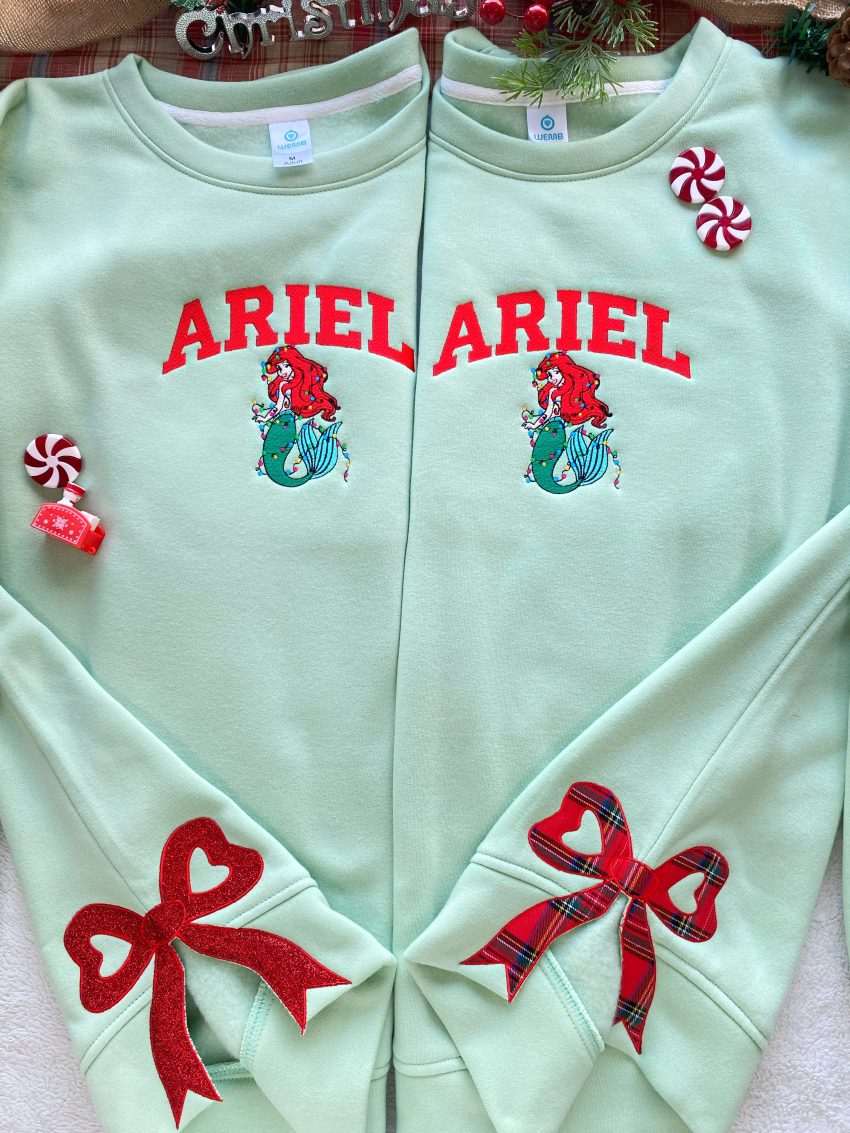 Christmas The Little Mermaid Girl Edition – Embroidered Shirts