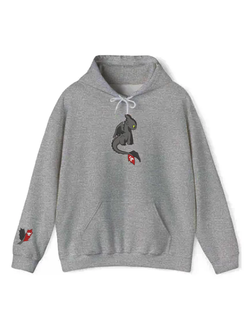Night Fury and Light Fury – Embroidered Hoodie