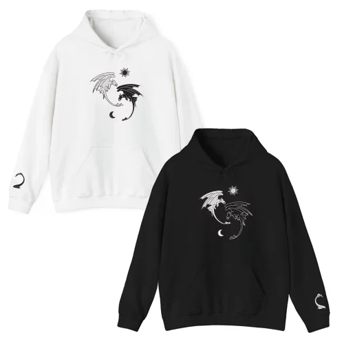 Night Fury and Light Fury 2 – Embroidered Hoodie