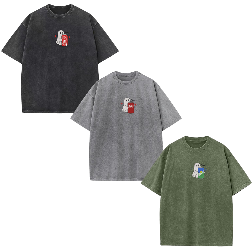 Spooky with Soft Drink  – Washed Tee