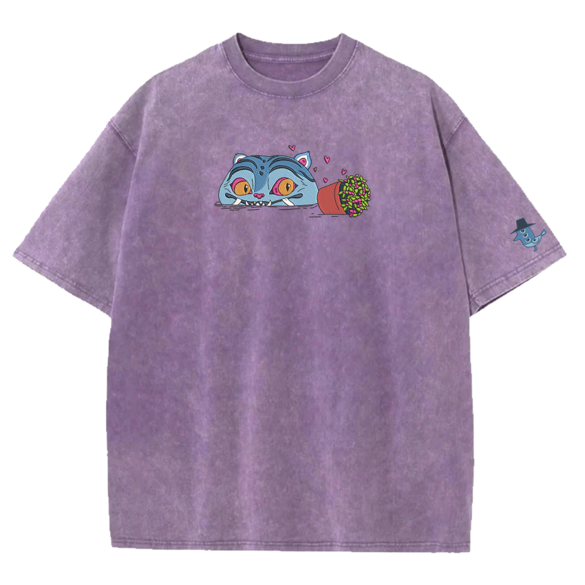 Derpy Tiger & Bird – Washed Tee