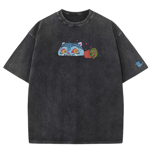 Derpy Tiger & Bird – Washed Tee