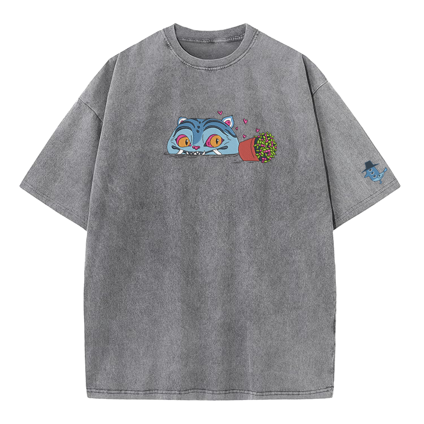 Derpy Tiger & Bird – Washed Tee