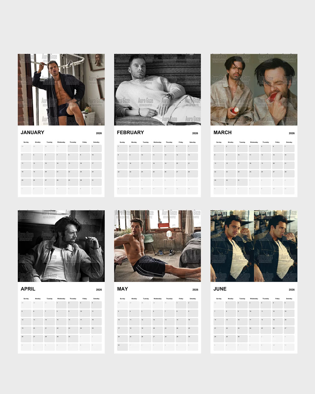 Sebastian Stan – 2026 Calendar Sebastian Stan – 2026 Calendar