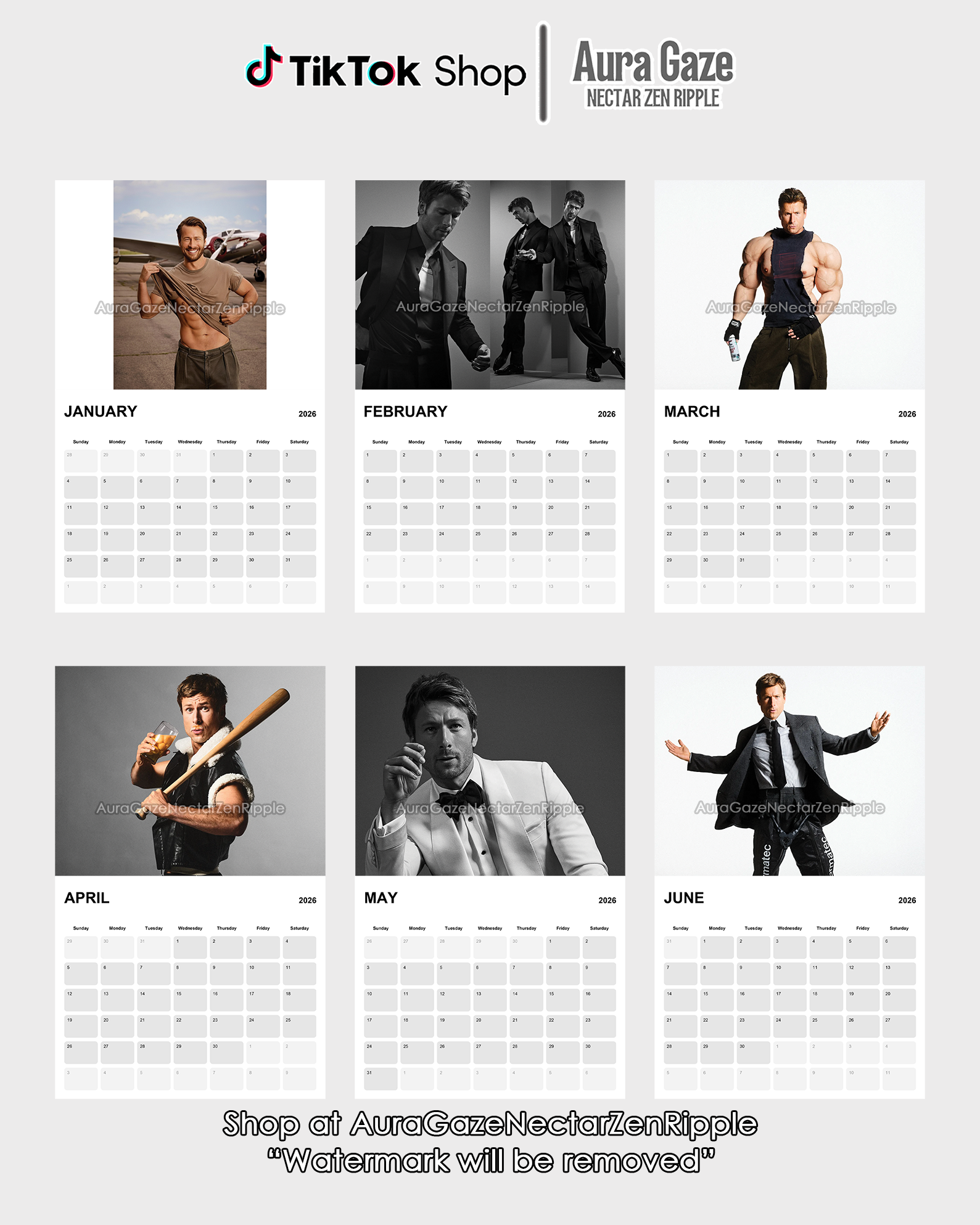 Glen Powell – 2026 Calendar Glen Powell – 2026 Calendar